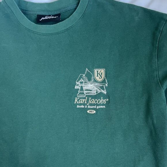 Karl Jacobs Books & Board Games Official Staff Size Medium Unisex Green Shirt - Picture 2 of 7